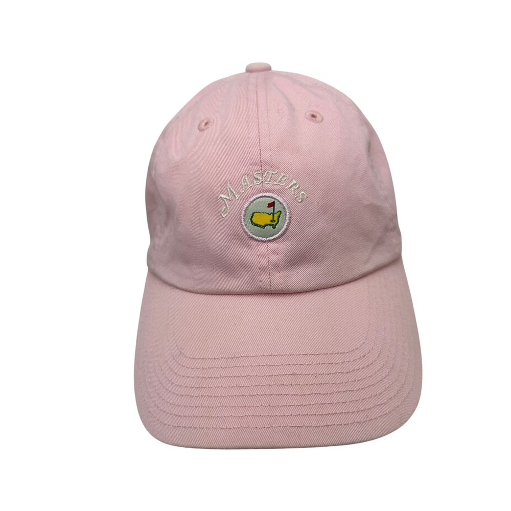 Magnolia Lane Masters Golf Hat Pink Adjustable Strapback Dad Cap Logo